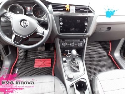 Коврики EVA 3D c бортами для Volkswagen Tiguan 2017 - наст. время