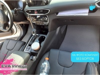 Коврики EVA 3D c бортами для Hyundai Santa Fe III 2012 - 2018