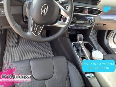 Коврики EVA 3D c бортами для Hyundai Santa Fe III 2012 - 2018