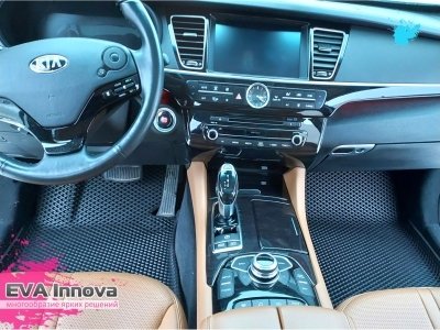 Коврики EVA 3D c бортами для Kia Quoris 2012 - 2019