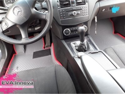 Коврики EVA 3D c бортами для Mercedes С-класс W204 4WD 2006 - 2011
