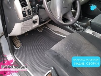 Коврики EVA 3D c бортами для Mitsubishi Pajero Sport I 1998 - 2008