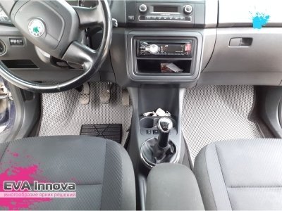 Коврики EVA 3D c бортами для Skoda Fabia II 2007 - 2014