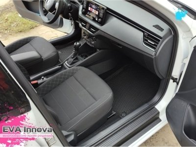Коврики EVA 3D c бортами для Skoda Rapid 2014 - 2019
