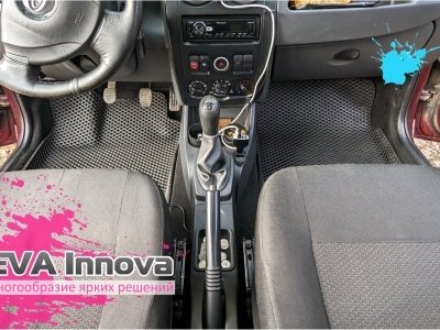 Коврики EVA 3D c бортами для Lada Largus Cross (7 мест) 2018 - 2021